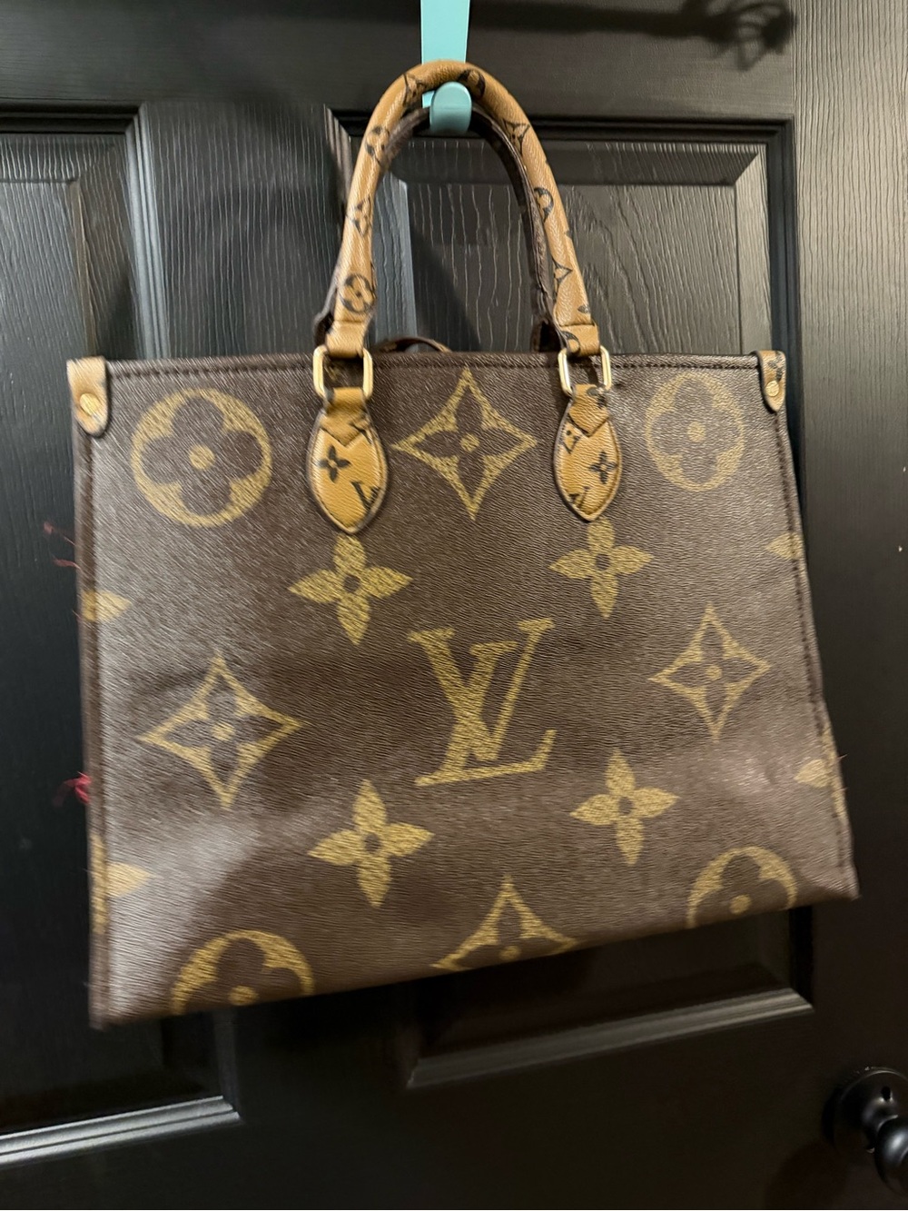 Brown Monogram Canvas Top-Handle Bag